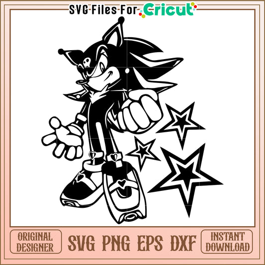 Shadow cool design svg, sonic movie svg, sonic toys svg