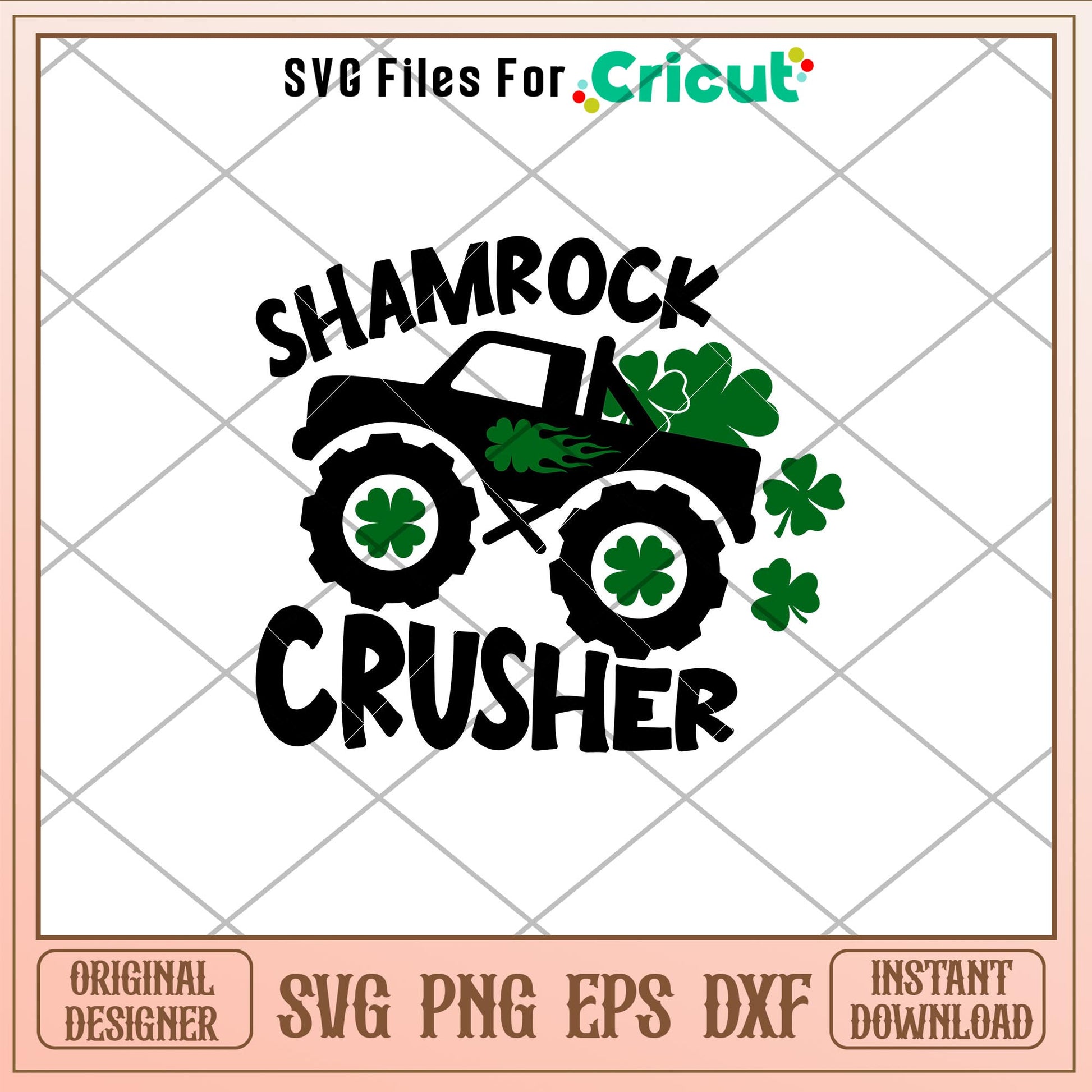 Shamrock Crusher Truck, Shamrock Crusher Truck Svg
