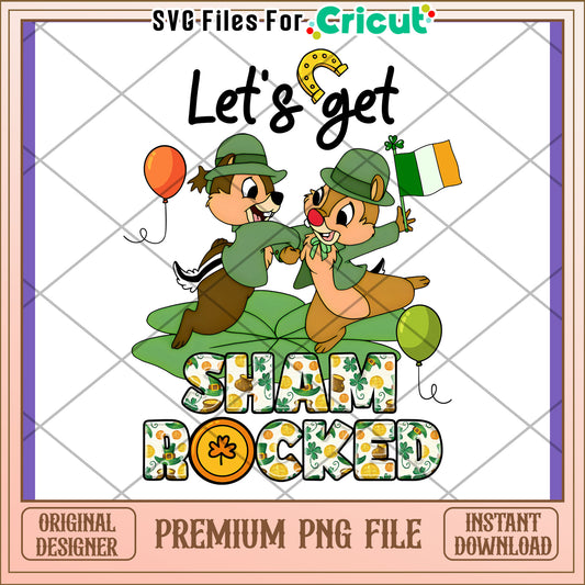 Shamrocked Chipmunks PNG Design