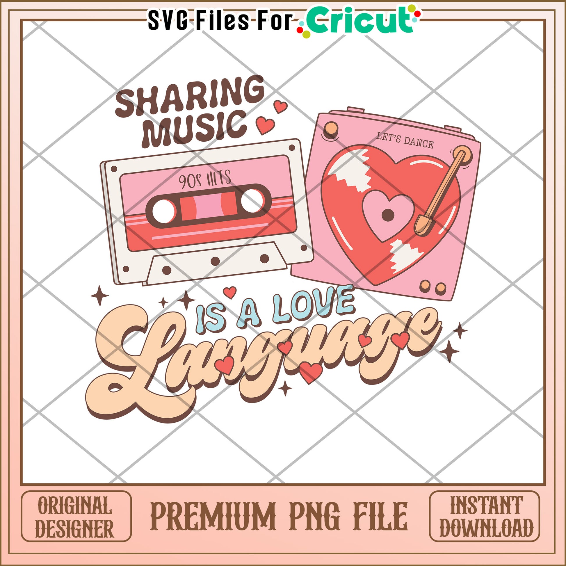 Sharing Music is Love PNG Design