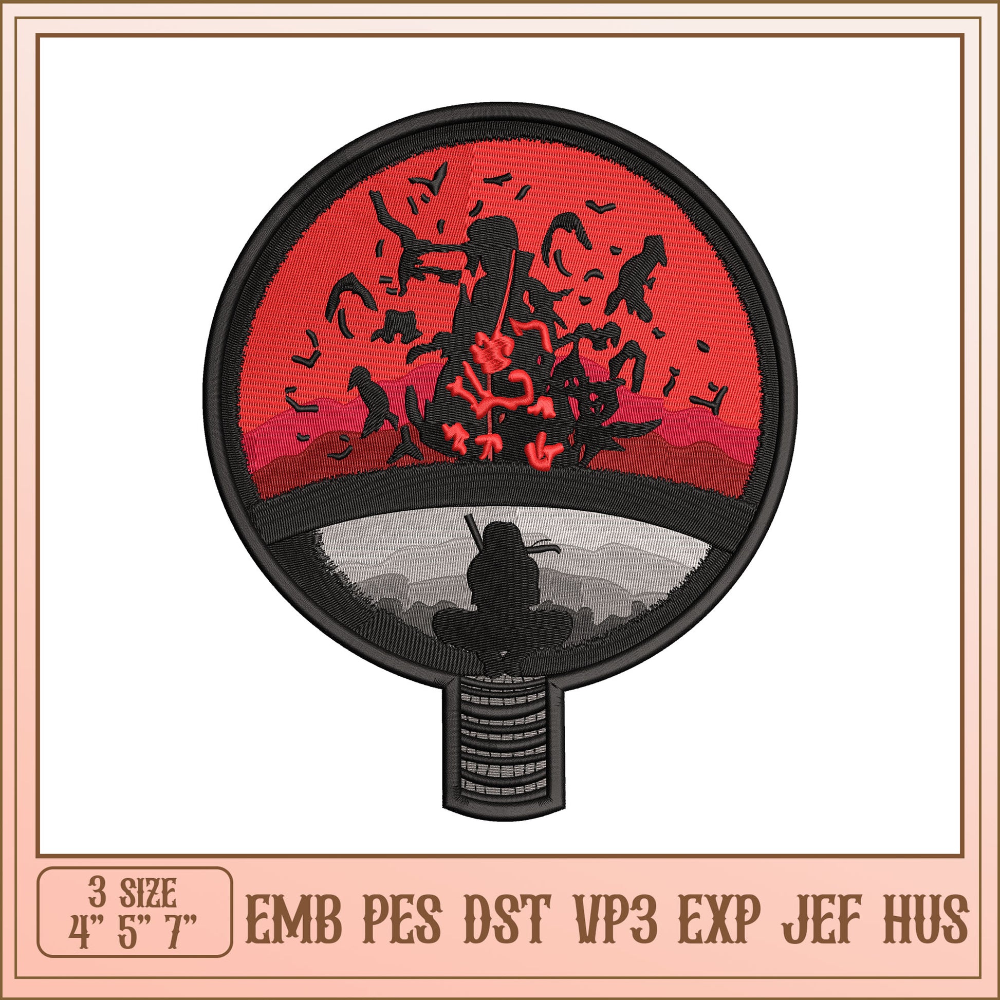 Sharingan Embroidery Design