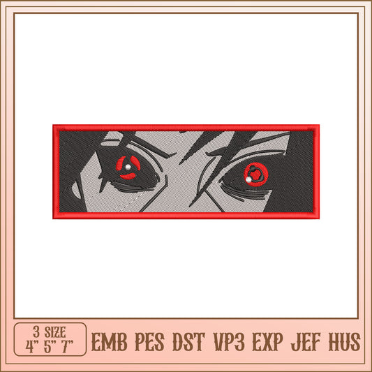 Sharingan Eyes Embroidery Design