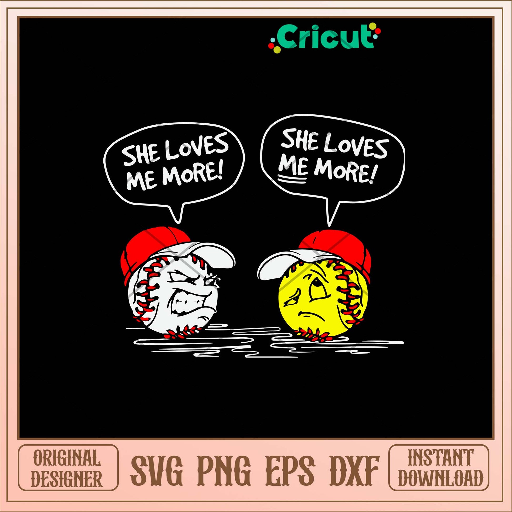 She Love Me More Svg, Ball Svg-Svgfilesforcricut