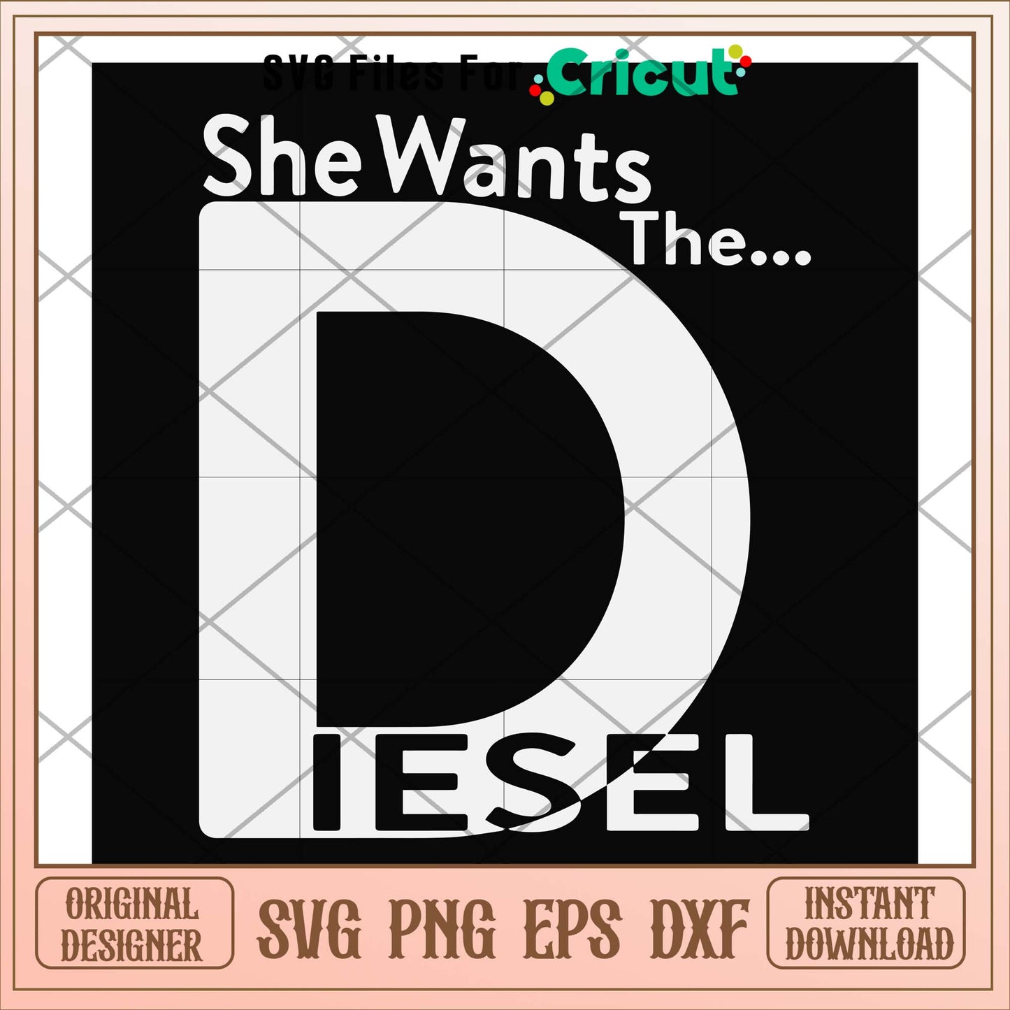 She wants the Diesel brand fashion white svg, Diesel svg, funny svg