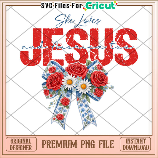 She loves Jesus png, faith design png, religious message png