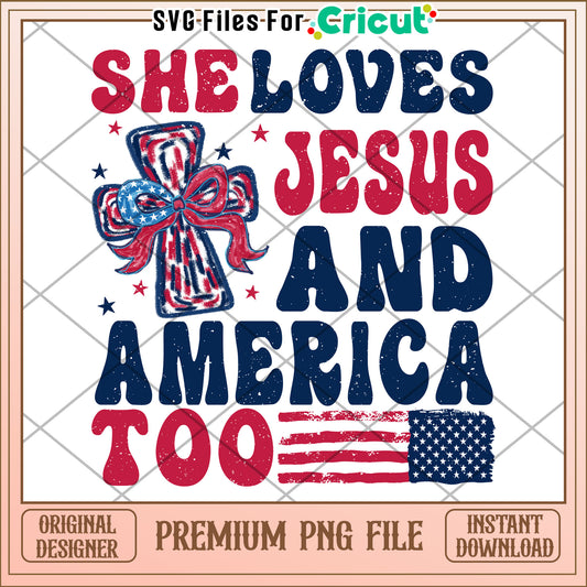 She loves jesus and america too png, i love america​ png, the love for god png