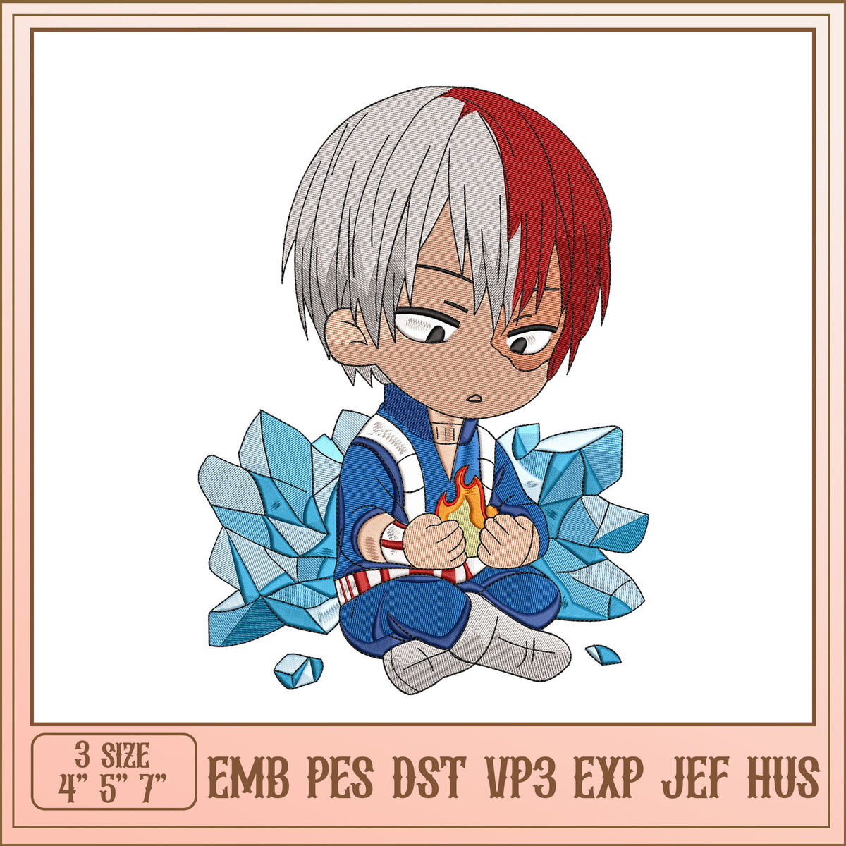Shoto Todoroki Embroidery Design – svg files for cricut