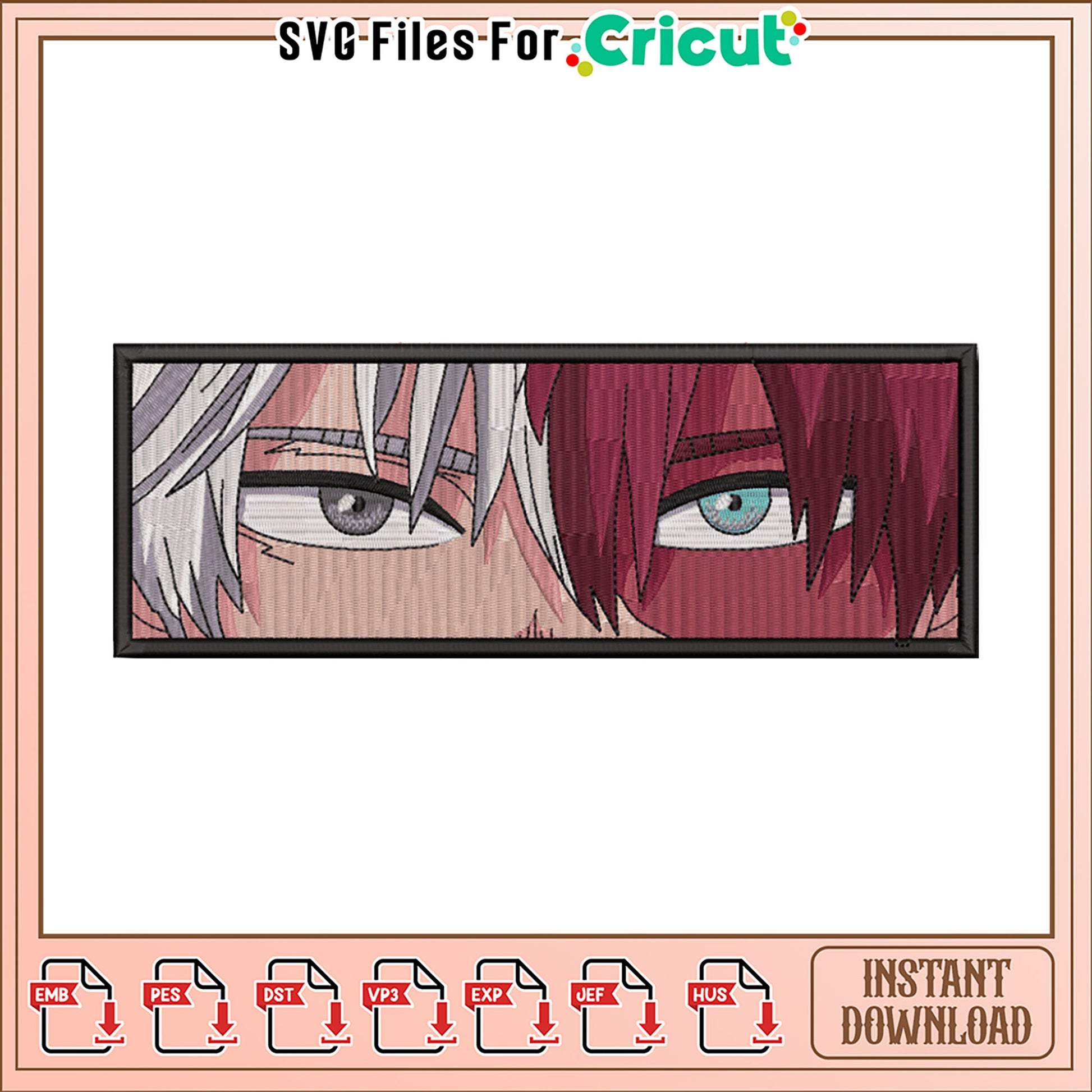 Shoto Todoroki Eyes Embroidery Design