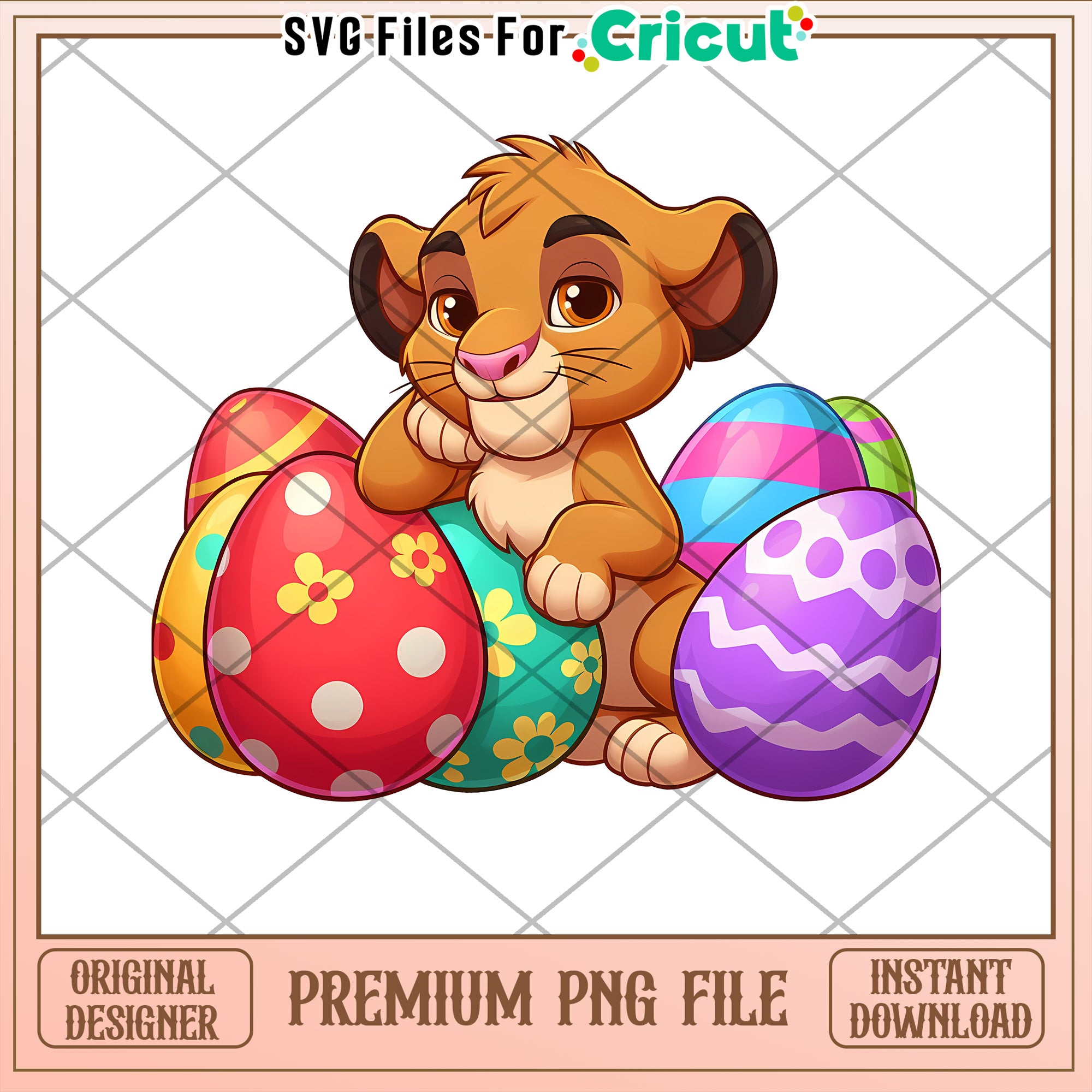 Simba Easter Eggs PNG Cricut File – svg files for cricut