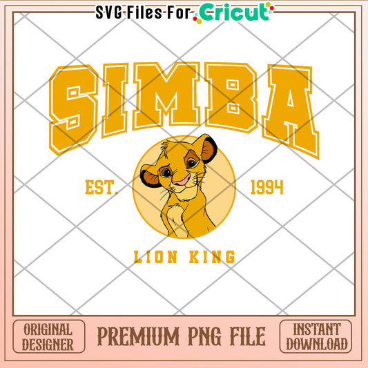 Simba Lion King PNG Design 1994
