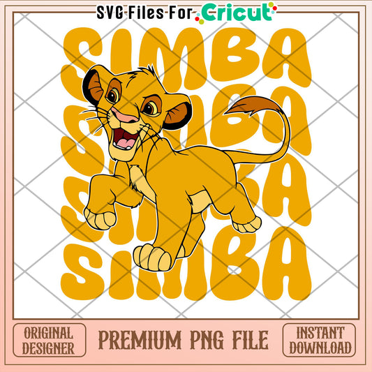 Simba PNG Cricut File Instant Download