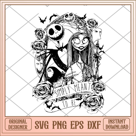 Simply meant Jack and Sally svg, Jack and Sally counple svg bundle