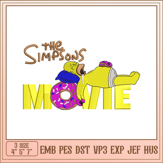 Simpsons Movie Embroidery Design