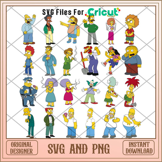 Simpsons family svg bundle