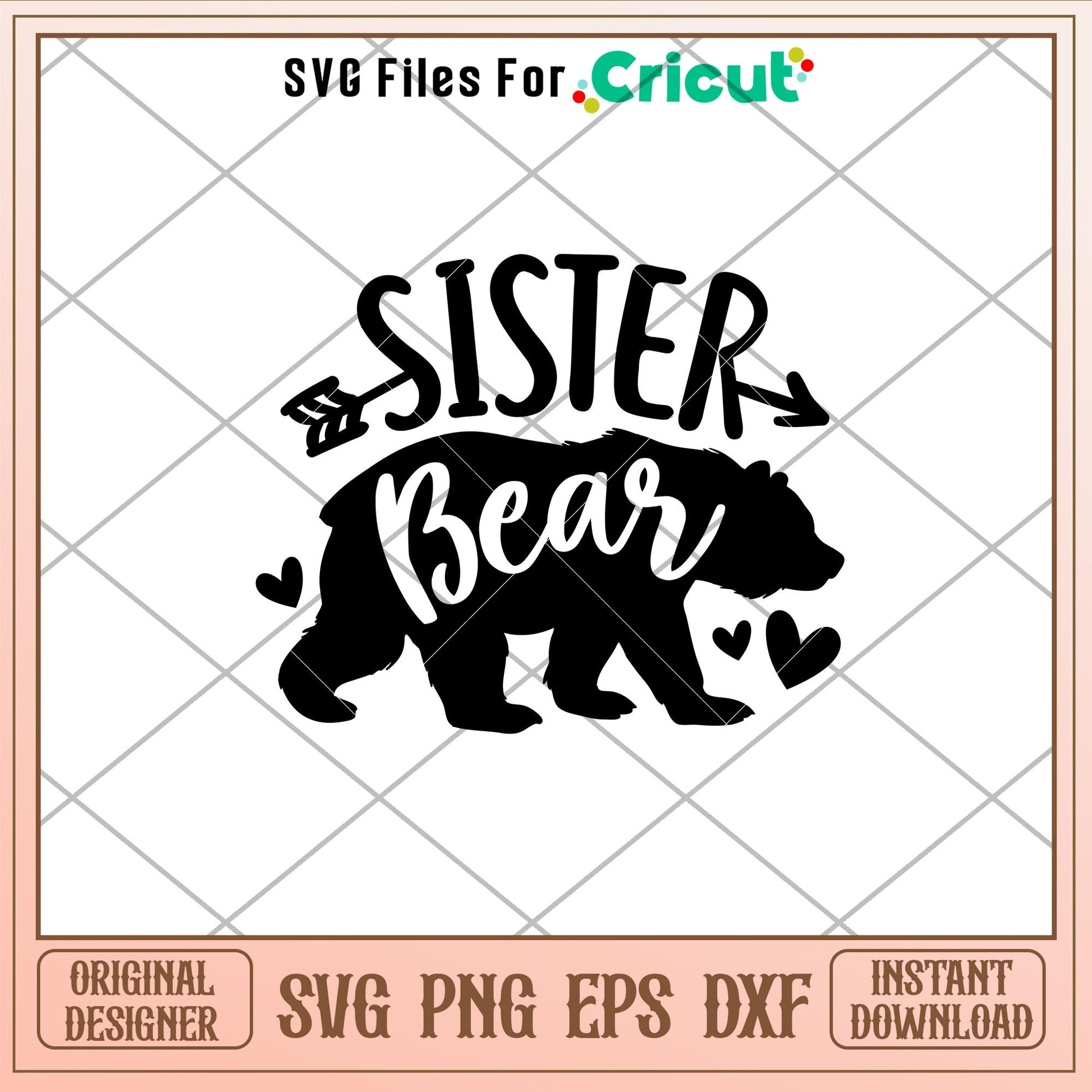 Sister Bear Family, Sister Bear Family Svg