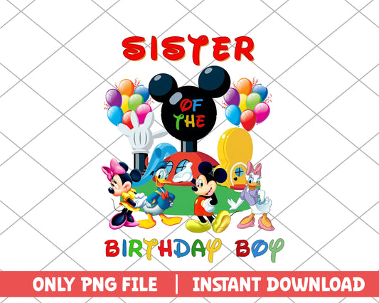 Sister of the birthday boy disney png 