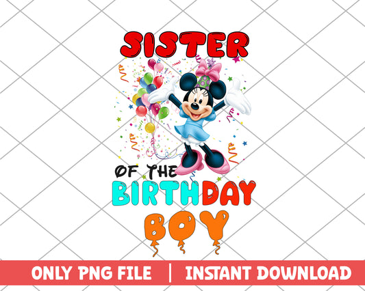 Sister of the birthday boy disney png