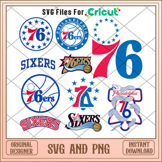 Philadelphia Sixers svg, Philadelphia Sixers svg bundle, NBA svg