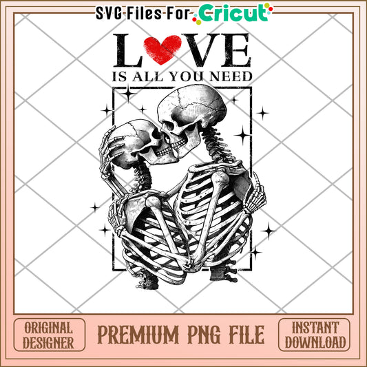 Skeleton Couple Love PNG Download