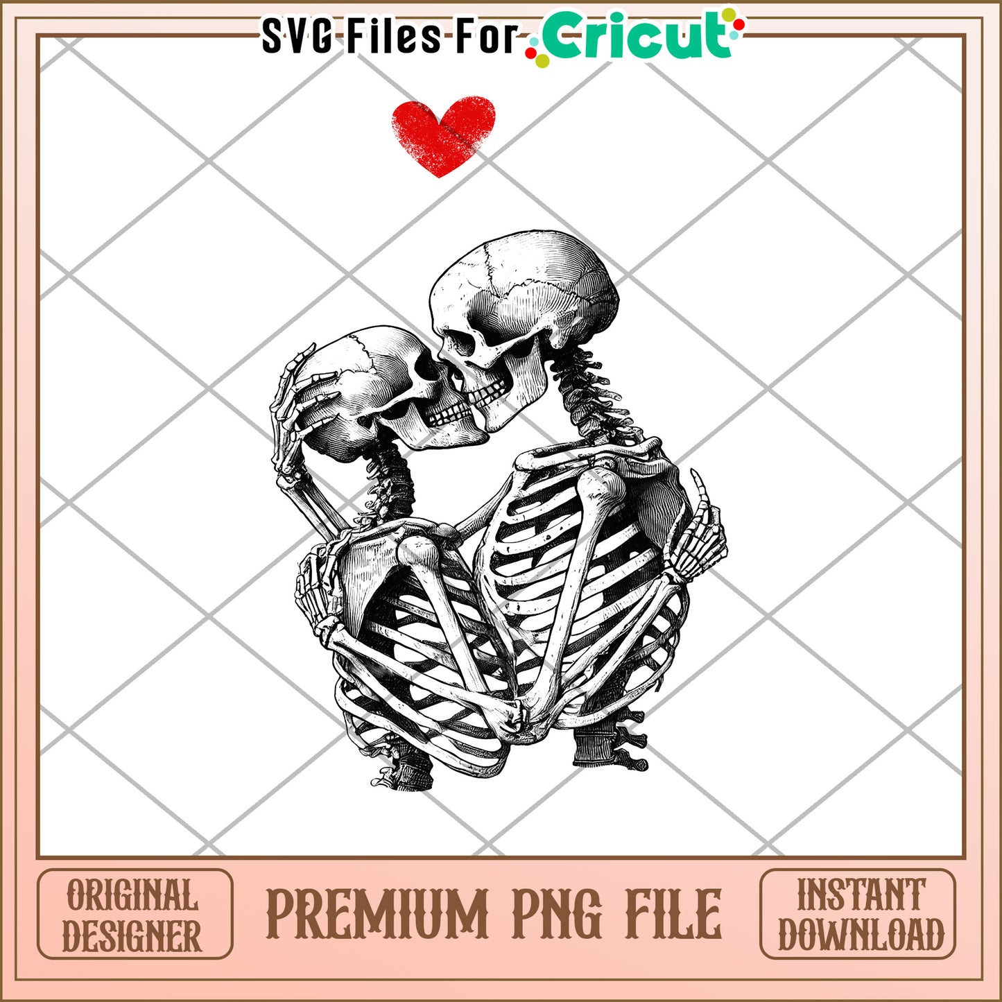 Skeleton Couple PNG Instant Download