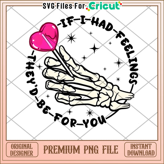 Skeleton Hand Candy PNG Cricut File