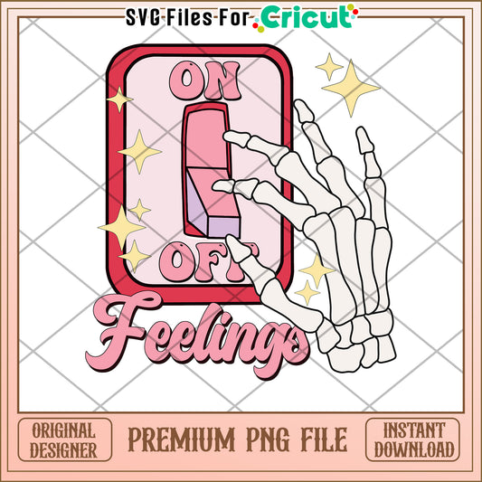 Skeleton Hand On Off Feelings PNG