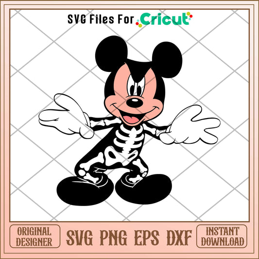 Skeleton Mickey Mouse svg, Disney characters svg, Digital Download 
