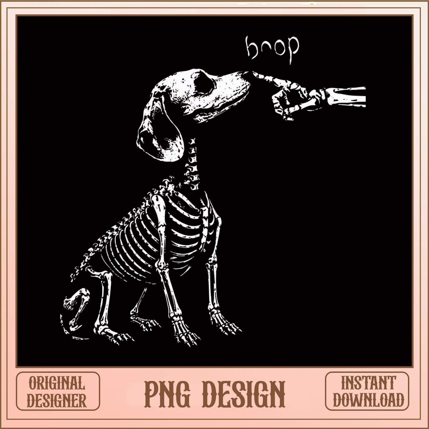 Skeleton Dog Boop PNG, Halloween Dog Skeleton PNG, Funny Dog PNG