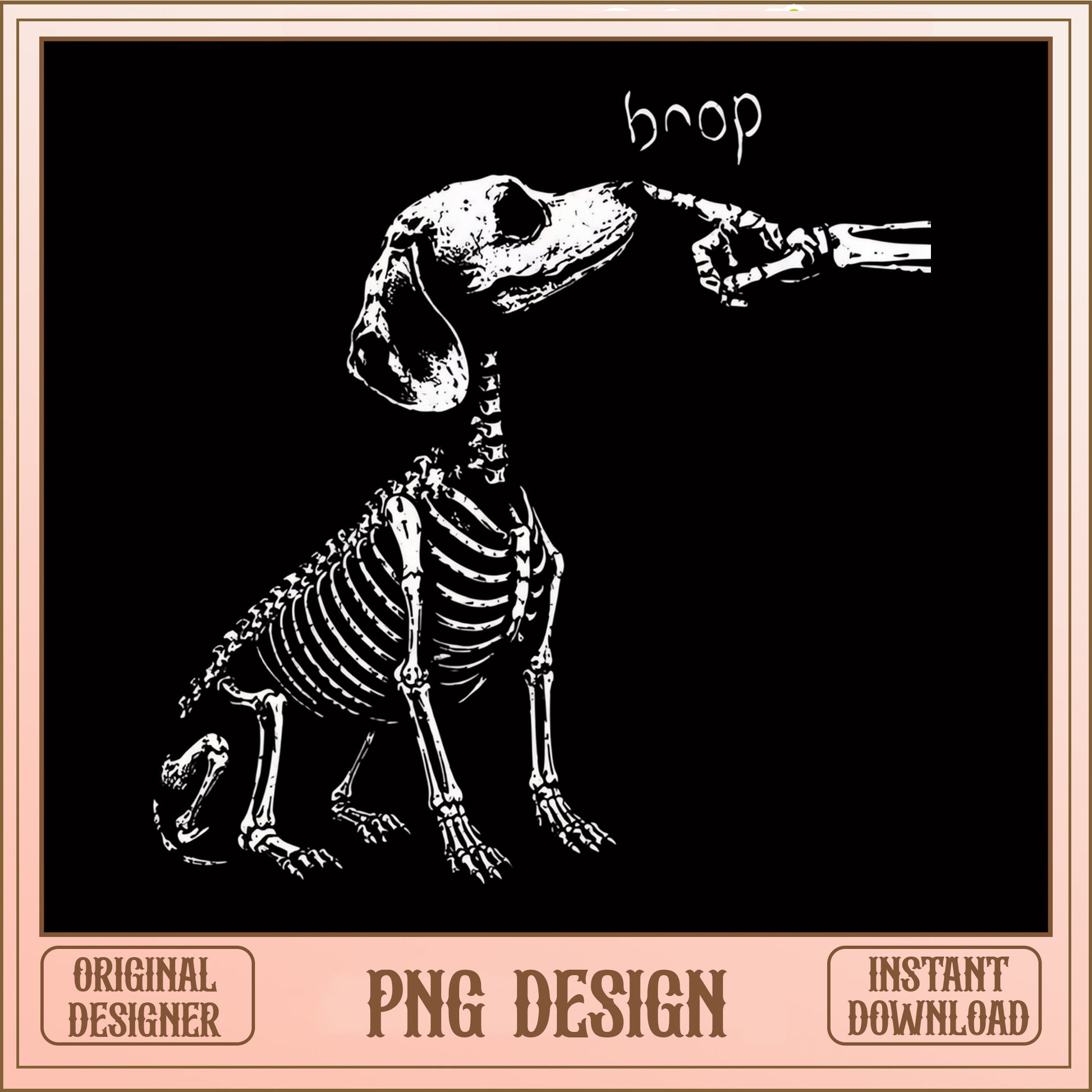 Skeleton Dog Boop PNG, Halloween Dog Skeleton PNG, Funny Dog PNG