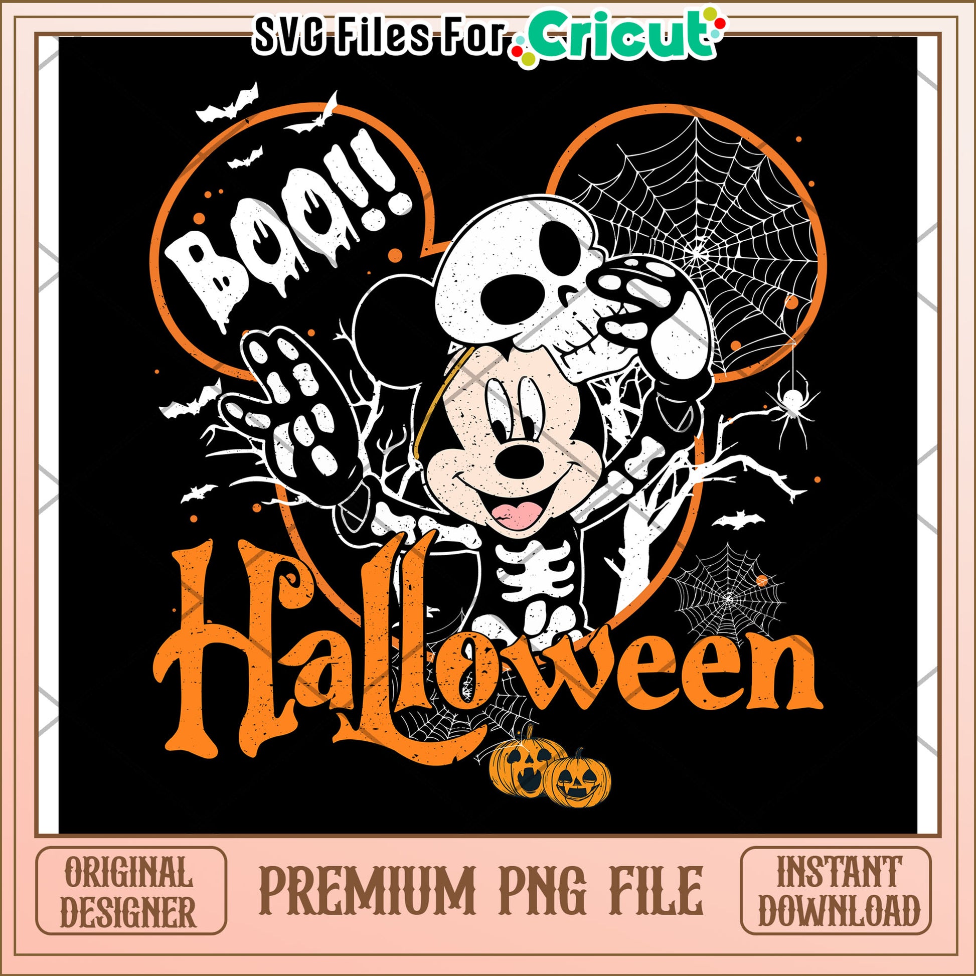 Skeleton mickey png, halloween decorations png, spooky fall png