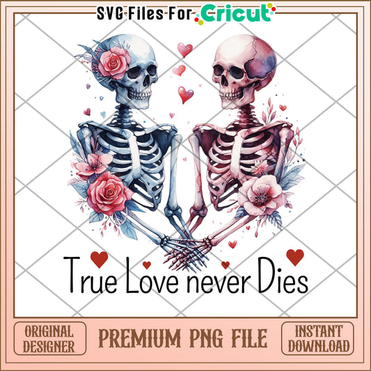 Skeletons True Love PNG Design