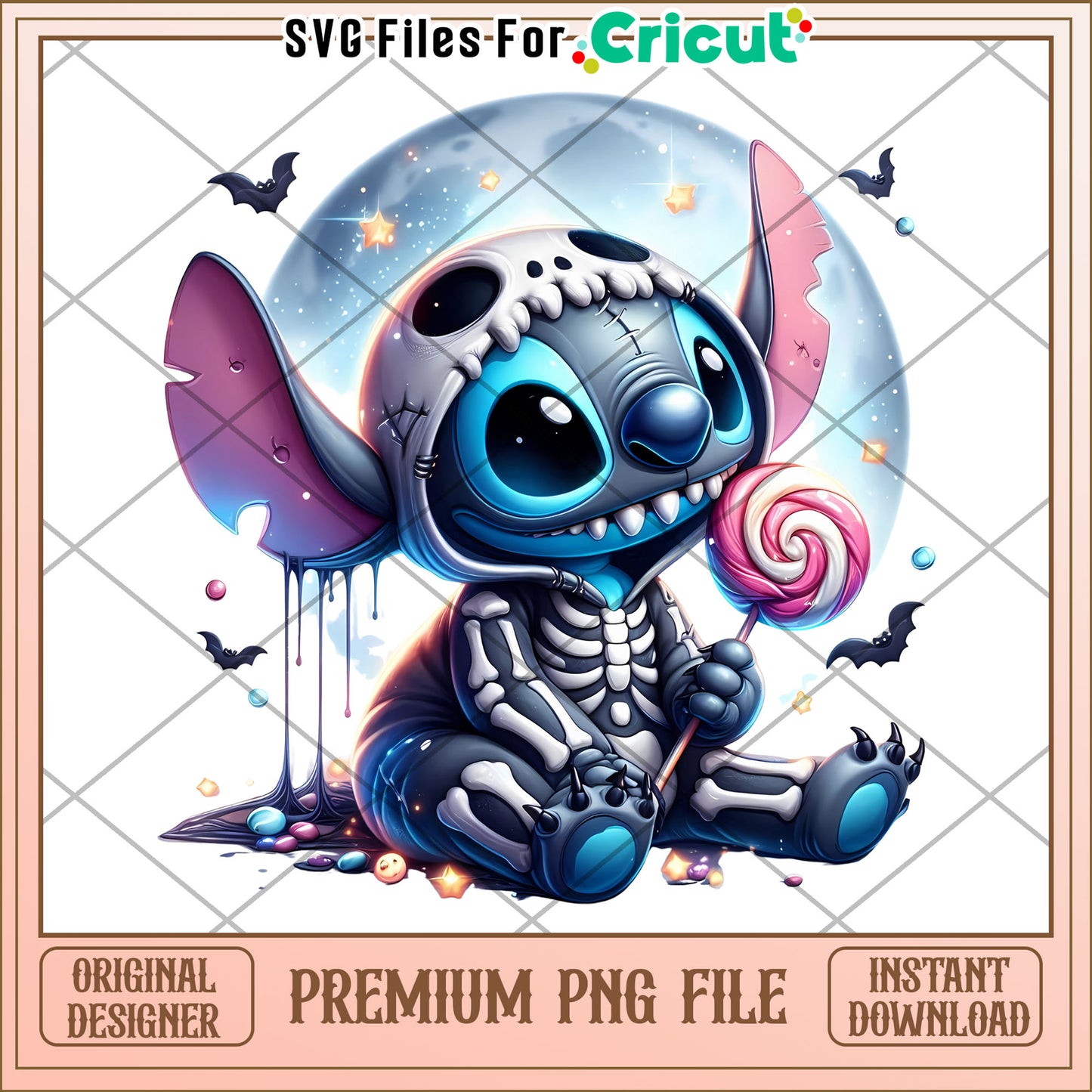 Skeleton stitch png, halloween for kids png, stitch cartoon png
