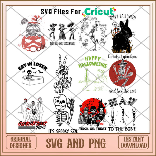 Skeleton squad halloween svg bundle, Halloween svg - Svgfileforcricut