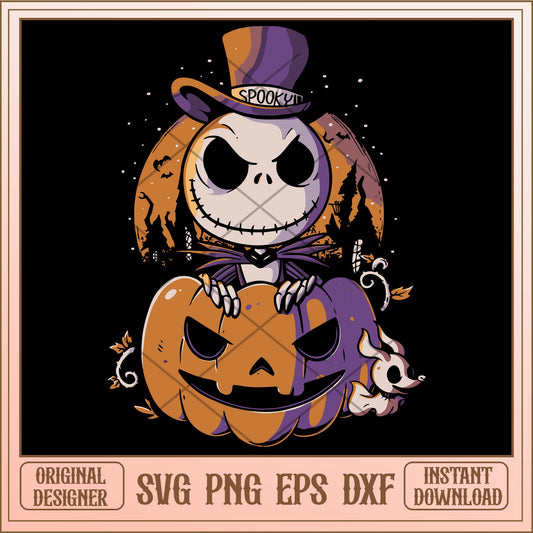 Skellington pumpkin halloween svg, The Nightmare Before Christmas Svg, digital download