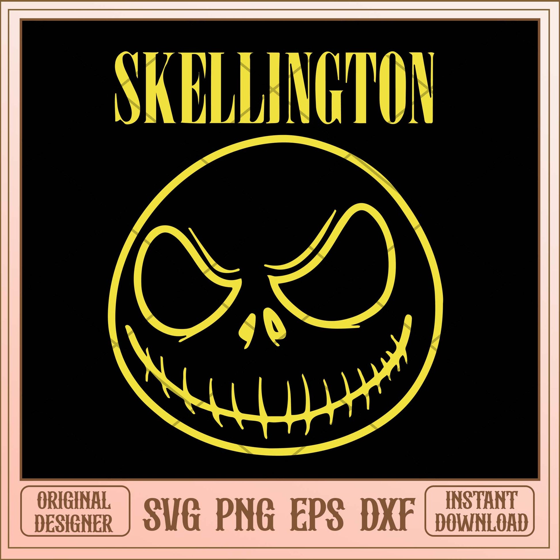Skellington svg, Jack Skellington golden smiley face svg bundle