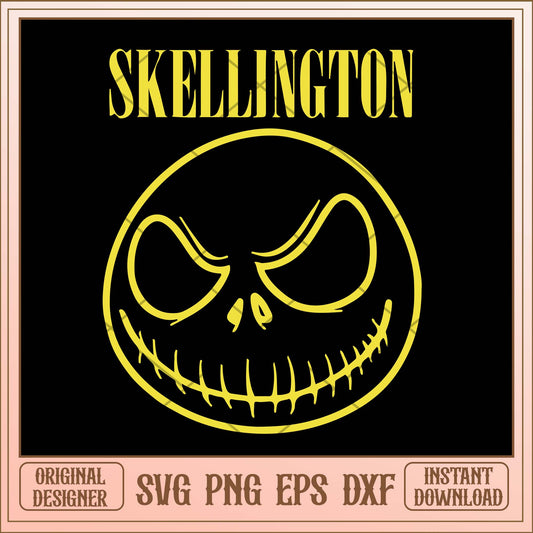Skellington svg, Jack Skellington golden smiley face svg bundle