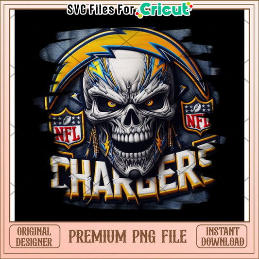 Skull Charger Design for Cricut, Premium Instant Download PNG File
