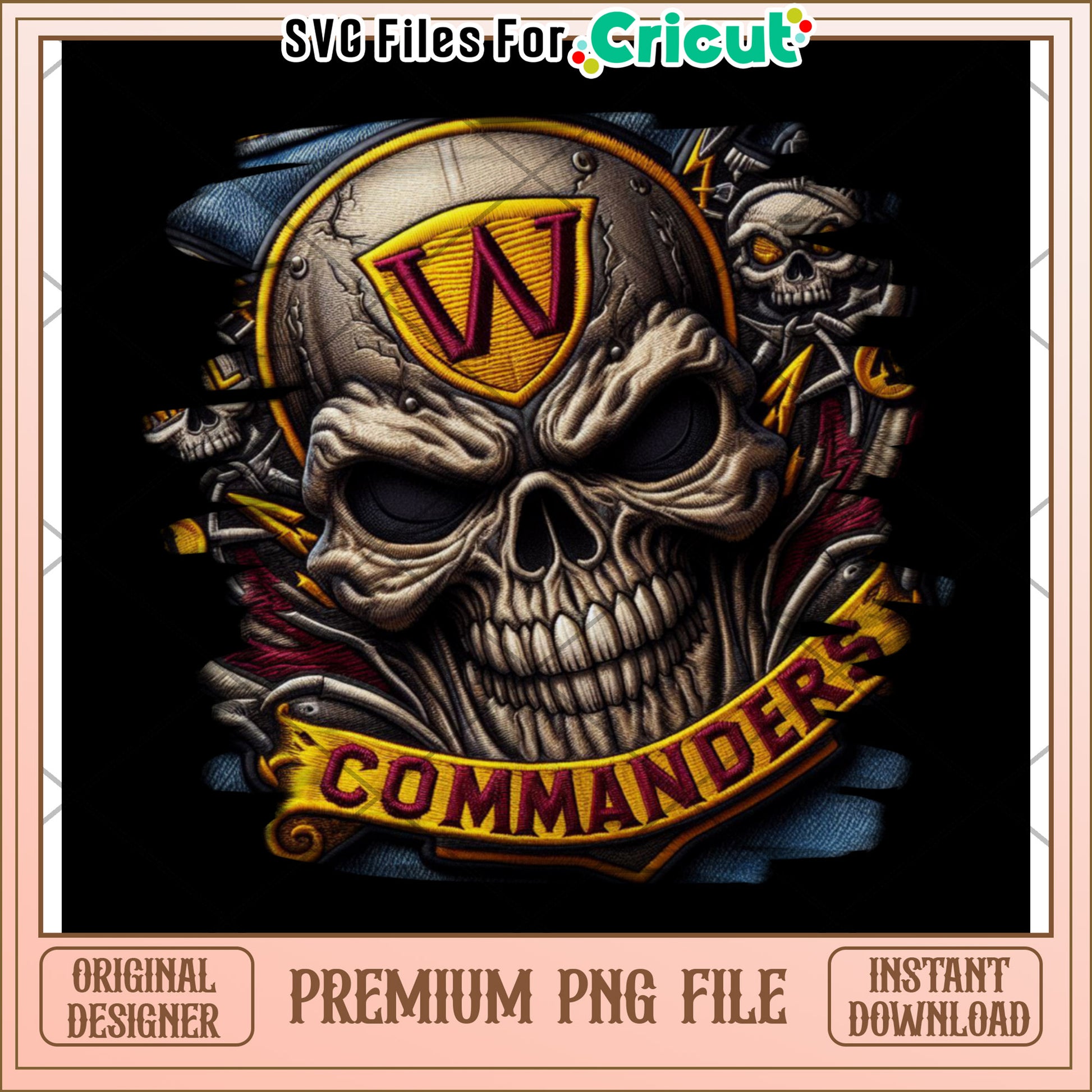 Skull Commanders Vintage Graphic Design, Premium PNG File Download