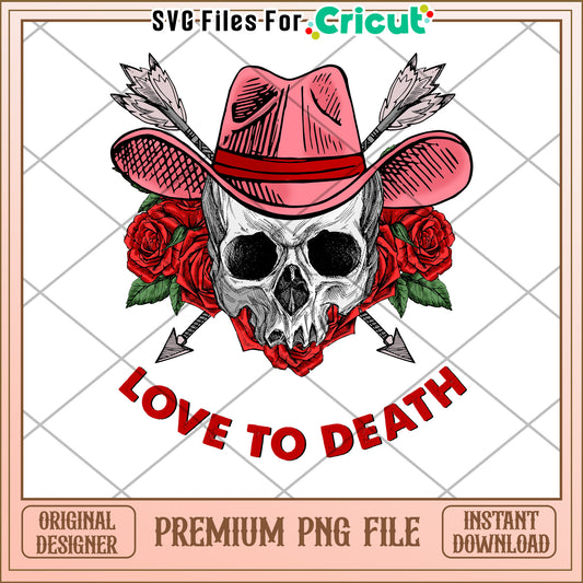 Skull Roses Hat PNG Cricut File