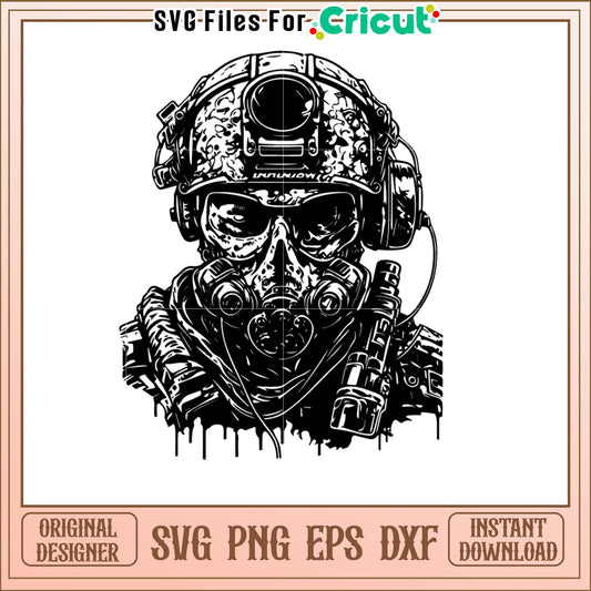 Skull Soldier SVG Gas Mask