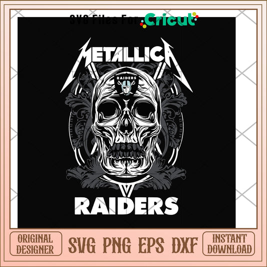 Skull Metallica Raiders svg, Skull svg, new nfl svg