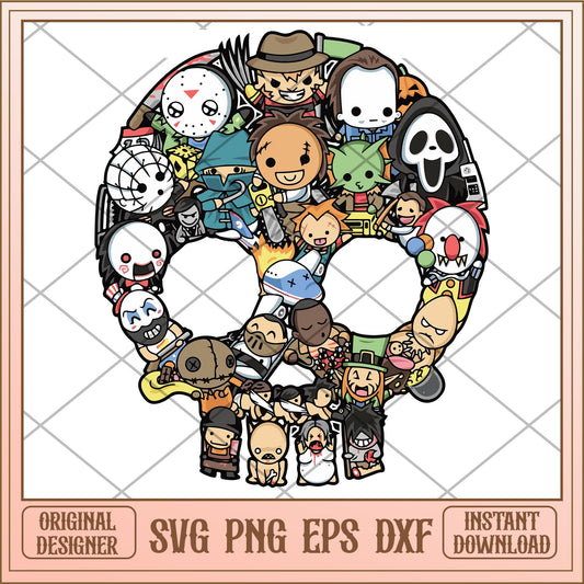 Skull horror movies halloween svg, Horror characters svg, digital download