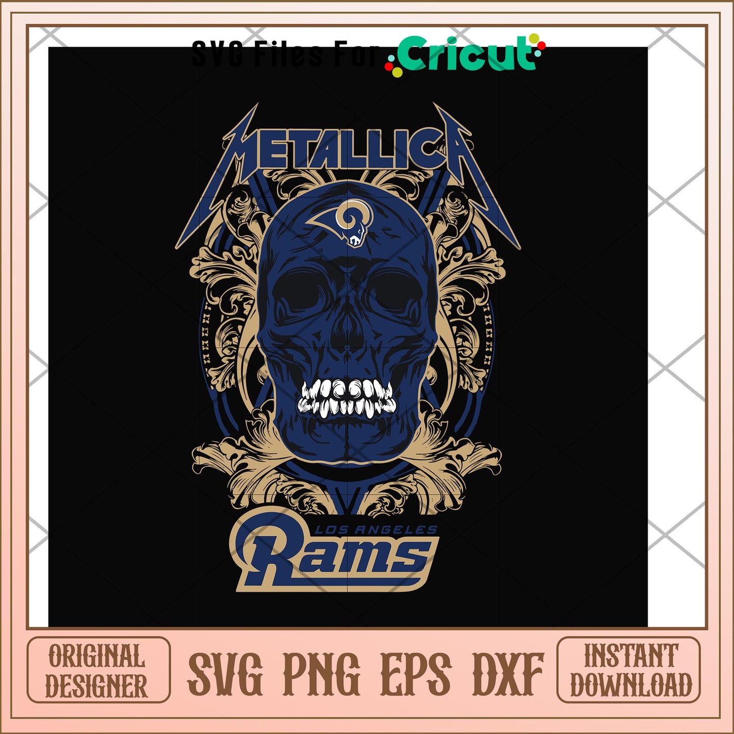 Skull metallica St. Louis Rams svg, Skull svg, new nfl svg