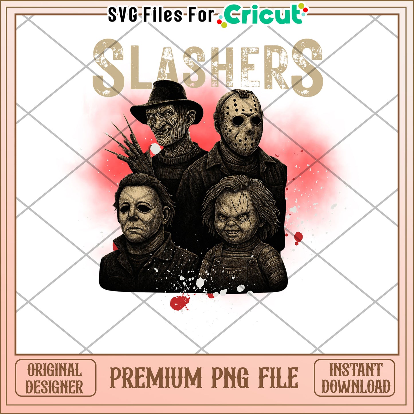 Slashers png, halloween​ horror night png, scary characters png