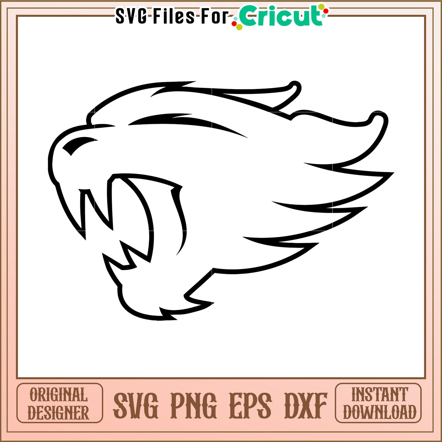 Sleek Wild Cat SVG Design, Ideal for Cricut Projects and Crafts