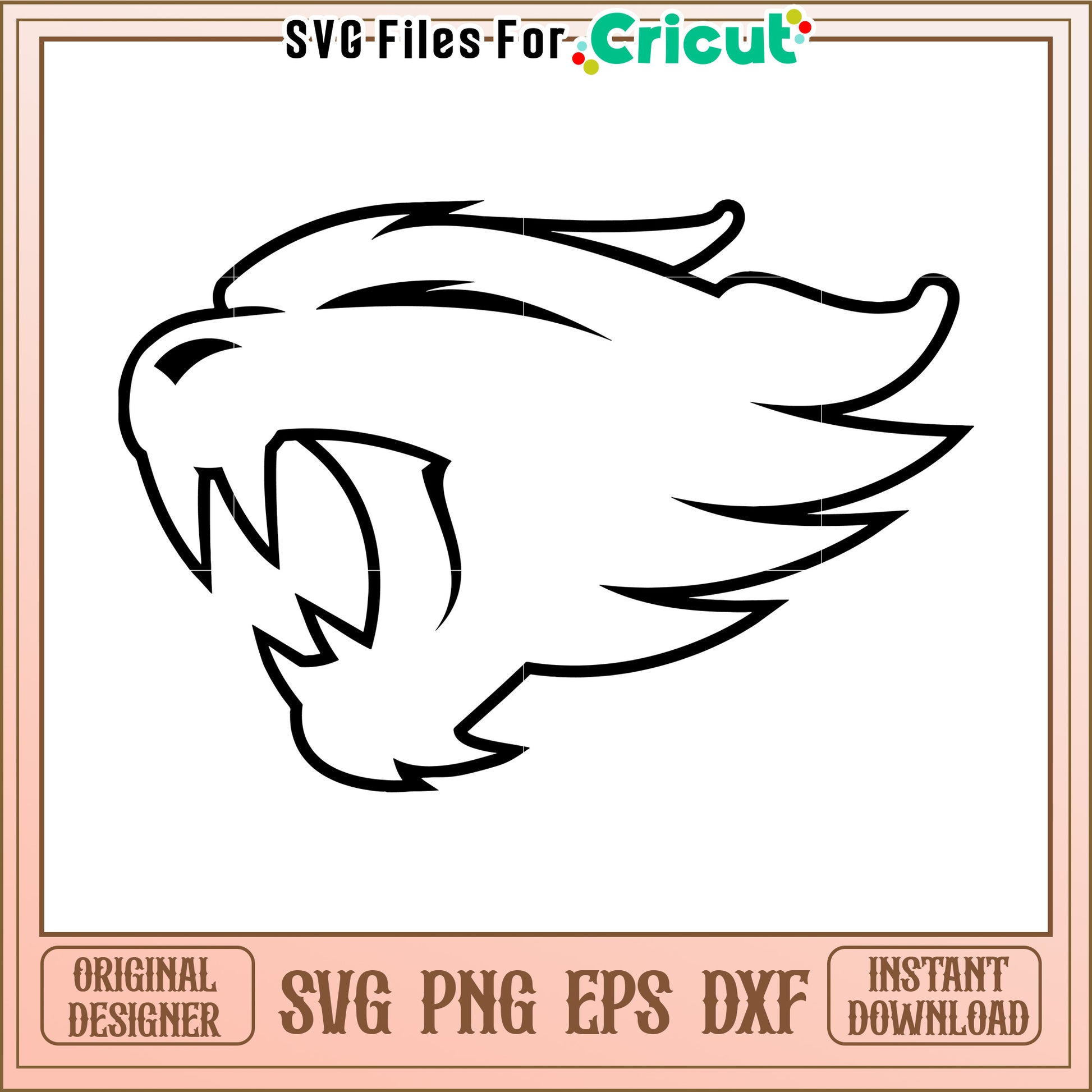 Sleek Wild Cat SVG Design, Ideal for Cricut Projects and Crafts