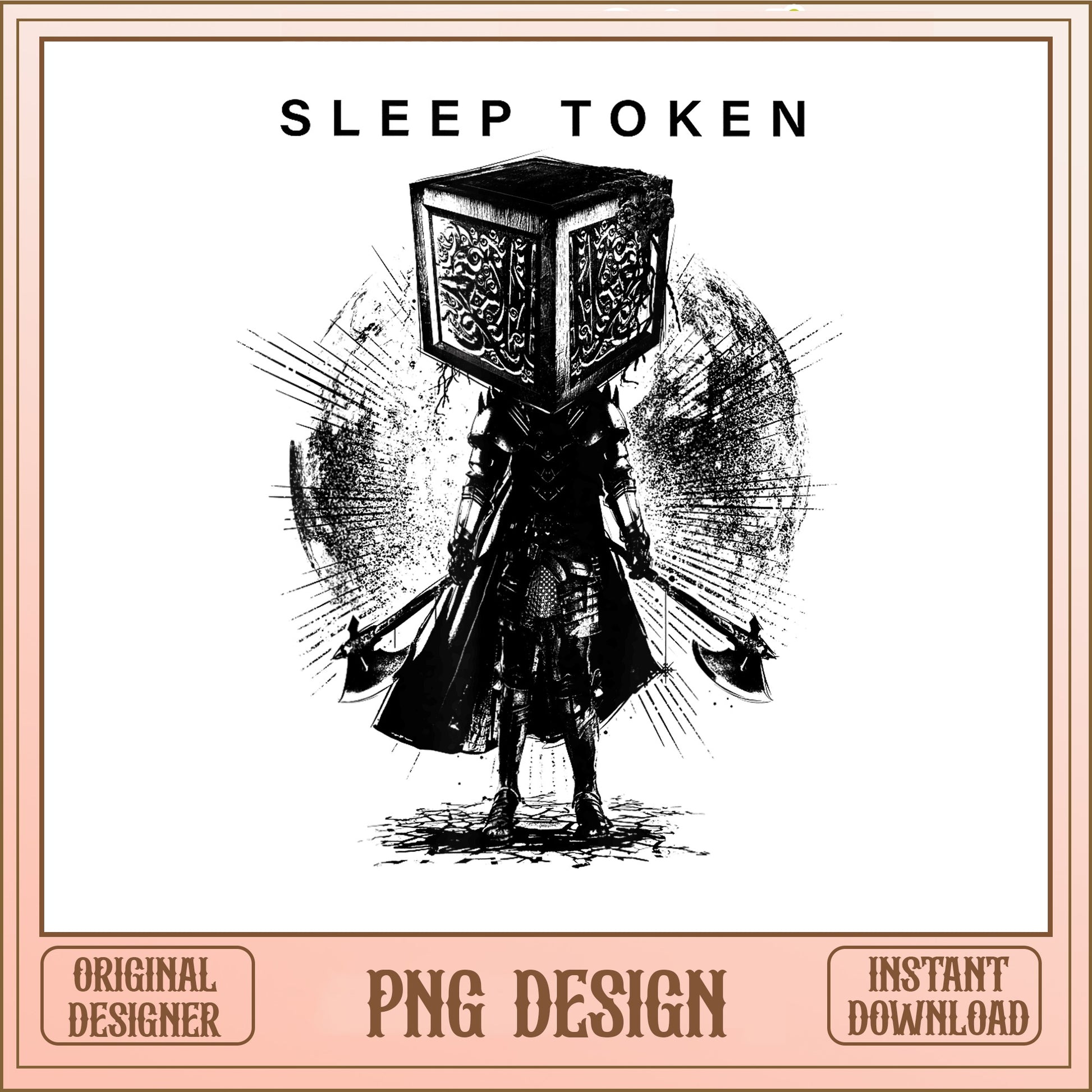 Sleep Token Dark Warrior PNG, Rock Band Graphic, Music Fan PNG