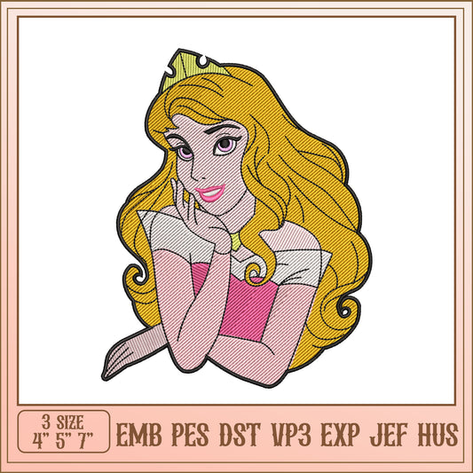 Sleeping Beauty Embroidery Design