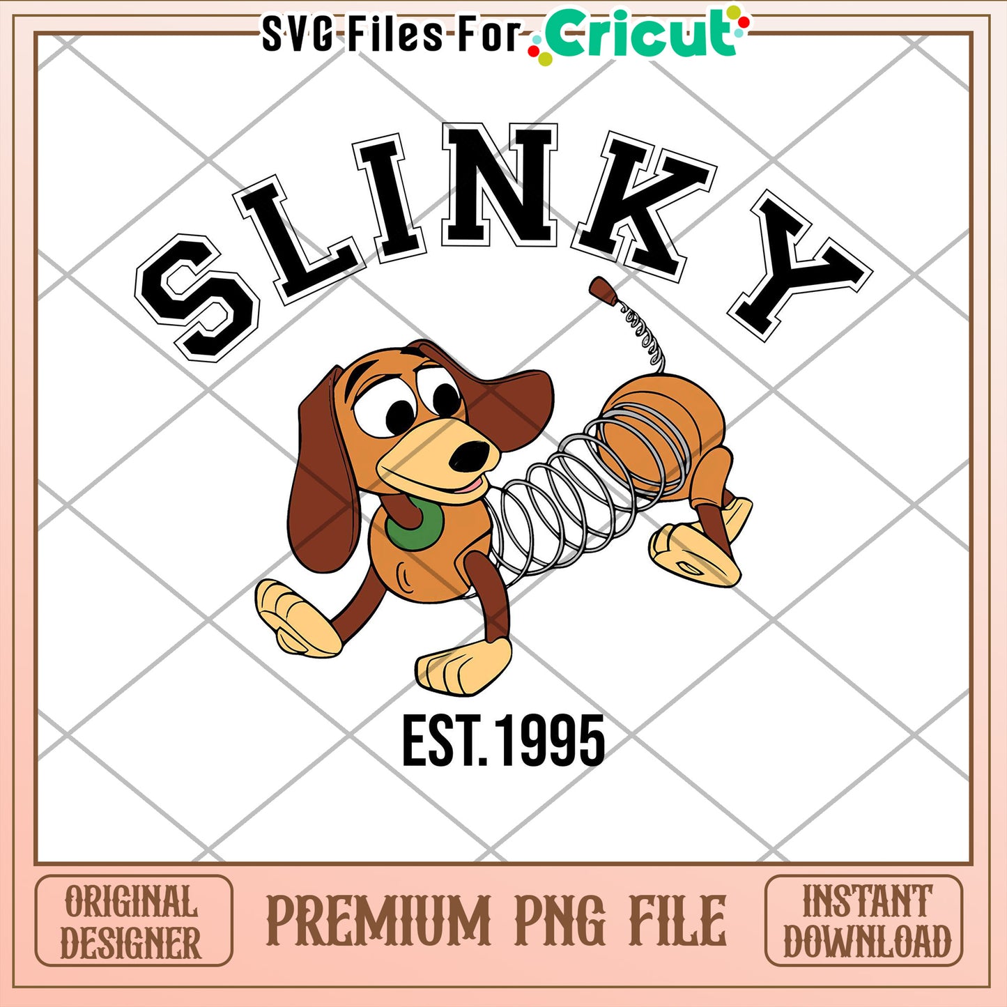Slinky Dog PNG Cricut File Instant Download