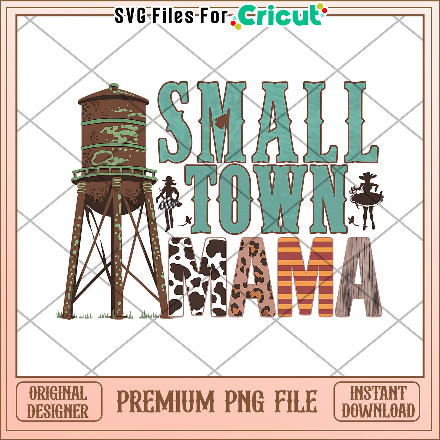 Small Town Mama PNG Design